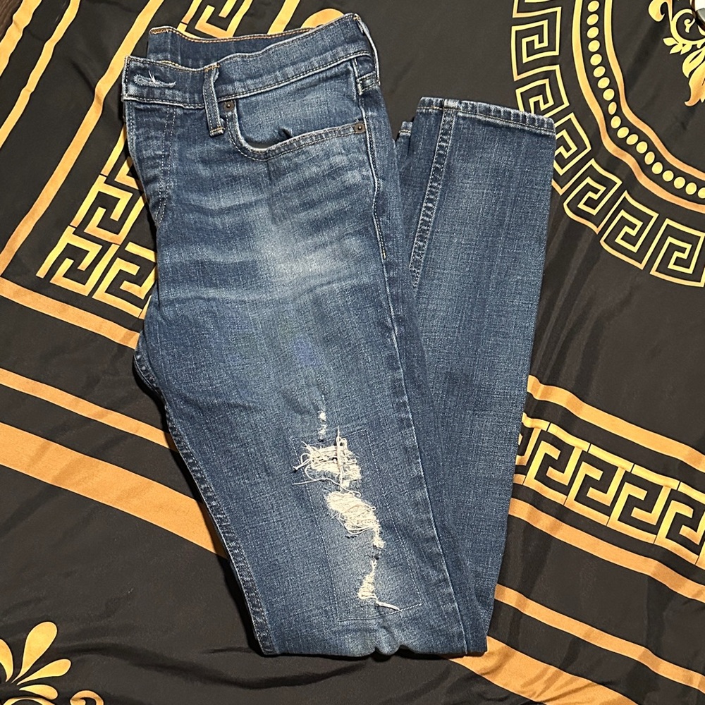 Hollister Classic Distressed Blue Jeans